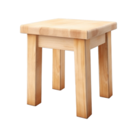 ai gegenereerd houten rechthoekig stoel geïsoleerd Aan transparant achtergrond png