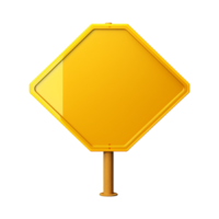 AI generated Blank Road sign board isolated on transparent background png