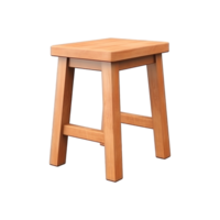 ai généré en bois rectangulaire tabouret isolé sur transparent Contexte png