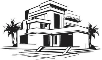 Classy Home Symbol Modern House Idea Vector Icon Sleek Living Crest Stylish House Design Vector Emblem