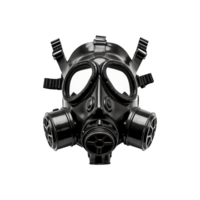 AI generated Gas mask up close isolated on transparent background png