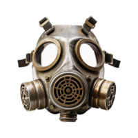 AI generated Gas mask up close isolated on transparent background png