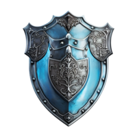 AI generated Knight shield isolated on transparent background png