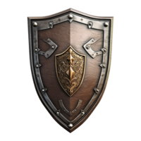 AI generated Knight shield isolated on transparent background png