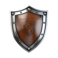 AI generated Medieval shield isolated on transparent background png