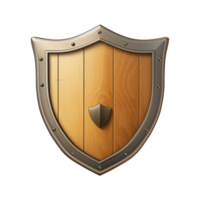 AI generated Medieval shield isolated on transparent background png