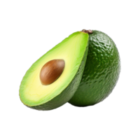 ai generado aguacate Fruta aislado en transparente antecedentes png