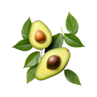 AI generated Avocado fruit isolated on transparent background png
