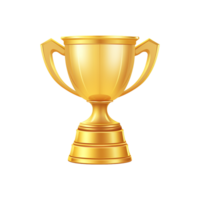 AI generated 3D cartoon trophy isolated on transparent background png