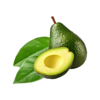 ai generado aguacate Fruta aislado en transparente antecedentes png