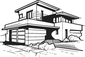 Robust Home Sketch Thick House Icon Design Strong Domicile Symbol Bold House Sketch Vector Logo