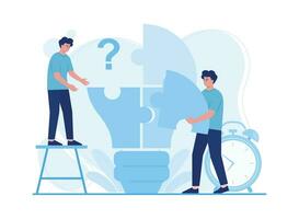 dos negocio personas resolver negocio problemas con creatividad concepto plano ilustración vector