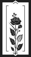 Modern Botanical Minimalism Handcrafted Logo Graceful Noir Petal Cascade Minimal Hand Drawn Icon vector