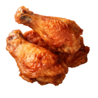 AI generated Fried chicken leg pieces png isolated on transparent background