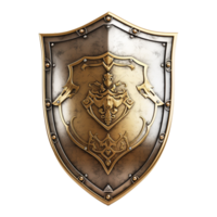 AI generated Knight shield isolated on transparent background png