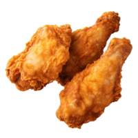 AI generated Fried chicken leg pieces png isolated on transparent background