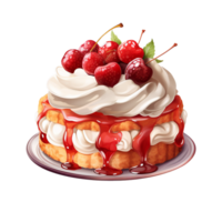 AI generated Pastry cake isolated on transparent background png
