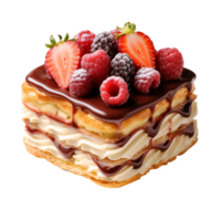 AI generated Pastry cake isolated on transparent background png