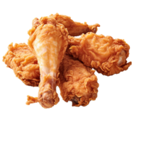 AI generated Fried chicken leg pieces png isolated on transparent background