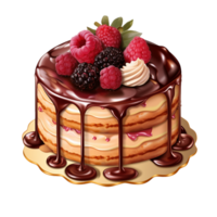 AI generated Pastry cake isolated on transparent background png