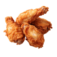 AI generated Fried chicken leg pieces png isolated on transparent background
