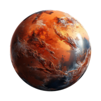 AI generated Mercury planet isolated on transparent background png