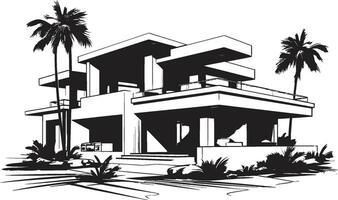 villa estructura Plano contemporáneo icono para vector logo diseño vectorizado villa diseño emblemático contemporáneo estructura icono