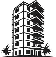 Urban Tapestry Multifloor Cityscape Vector Icon Cityscape Impression Multifloral Building in Vector Design