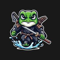 NINJA FROG ILLUSTRATION VECTOR