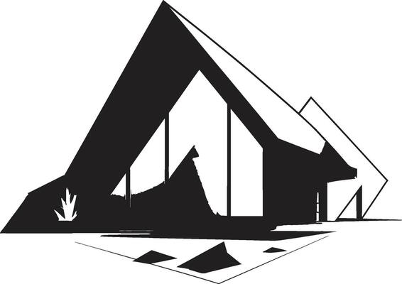 Architectural Visionaries Bold House Sketch Design in Vector Logo Contemporary Living Mark Innovative House Sketch Icon