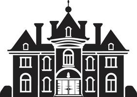 Whimsical Royal House Cartoon Design in Vector Logo Playful Castle Sketch Cartoon Royal House in Vector Icon
