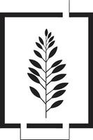 pulcro hecho a mano floraciones negro vector logo sencillo botánico giro mano dibujado icónico diseño
