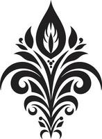 Ethnic Elegance Decorative Floral Logo Icon Tradition Blossom Ethnic Floral Vector Design