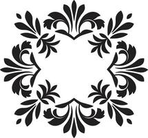 Floral Mosaic Patterns Geometric Vector Icon Structured Geometry Black Floral Tile Design