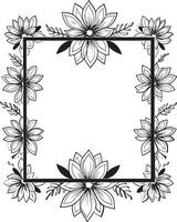 resumen noir floraciones mano prestados negro logo elegante floral bocetos icónico mínimo diseño vector