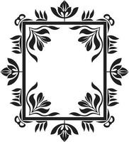 Artistic Symmetry Geometric Floral Vector Logo Floral Lattices Black Tile Design Icon