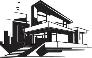 innovador alojamiento marca arquitectura diseño vector logo creativo vivienda impresión casa idea vector icono