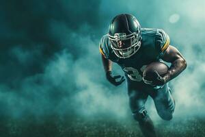 AI generated Professional American Football Game Graphic, Banner Design photo