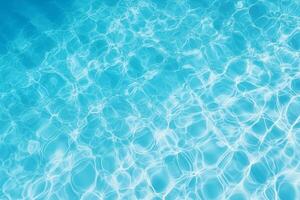 AI generated Swimming Pool Blue Water Top View - Summer Concept photo