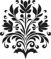 heredado encanto étnico floral logo icono diseño tribal adornos étnico floral emblema vector