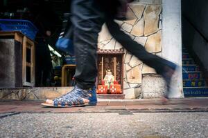 Hong Kong,March 26,2019-Daily life in the streets and skyscrapers of Hong Kong during a cloudy day photo