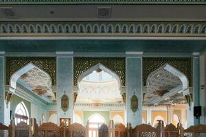 Tashkent, Uzbekistan-august 11, 2023-Inside of the Khazrati Imam Mosque in the Hazrati Imam complex during a sunny day.The complex is a square that includes a set of religious buildings in Tashkent photo