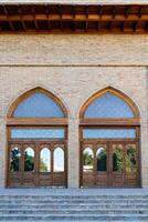 Tashkent, Uzbekistan-august 11, 2023-particular of the Tillya Sheikh Mosque  during a sunny day.The complex is a square that includes a set of religious buildings in Tashkent photo