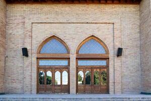 Tashkent, Uzbekistan-august 11, 2023-particular of the Tillya Sheikh Mosque  during a sunny day.The complex is a square that includes a set of religious buildings in Tashkent photo