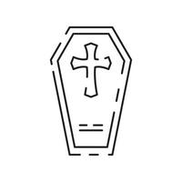 Christianity line icon. Vector religion related icons. Bible, church and cross or Jesus. Old cathedral, Medieval sign.