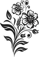 cultural resplandor étnico floral logo icono folklore en floración étnico floral símbolo diseño vector