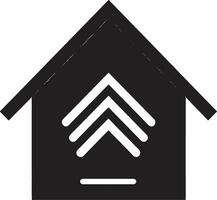 Simple Habitat Mark Minimal House Design in Vector Contemporary Dwelling Icon Minimal House Vector Emblem