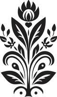 Cultural Verve Ethnic Floral Logo Icon Native Patterns Decorative Ethnic Floral Symbol vector