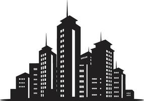 horizonte sinfonía multipiso urbano edificio vector icono paisaje urbano esencia multifloral edificio vector logo diseño