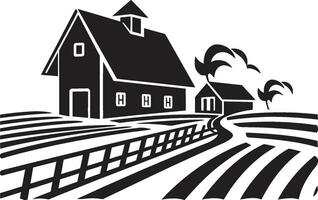 Agrarian Abode Mark Farmhouse Design Vector Icon Rural Dwelling Impression Farmers House Vector Logo